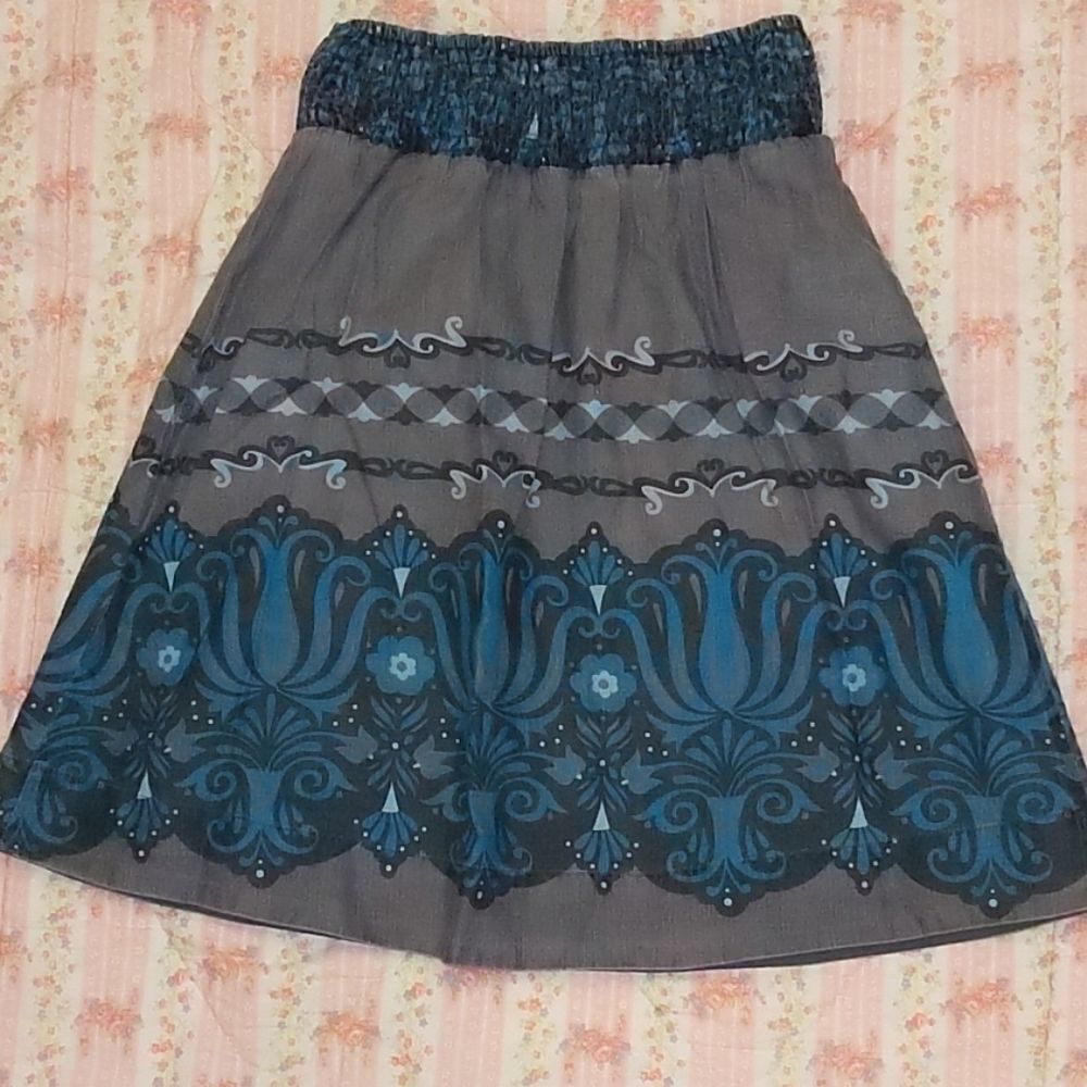 Free People womens Abstract‎ Print Boho Skirt Elastic Waist